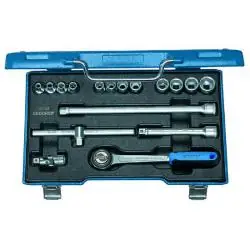 Nur Heute Steckschlüssel-Satz 3/8" - 17-teilig - 6-kant UD-Profil - 6 bis 19 mm