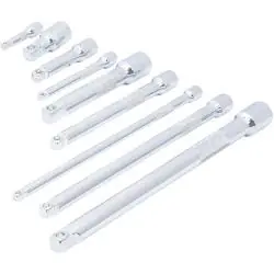 Preisknaller Kippverlängerungs-Satz - Antrieb 1/4", 3/8", 1/2" - 50 bis 250 mm - 9-tlg.