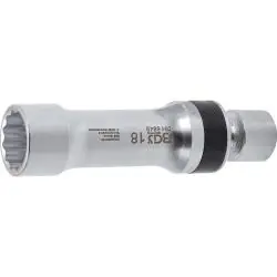 Zündkerzen-Gelenkeinsatz Zwölfkant mit Haltefeder - Antrieb Innenvierkant 10 mm (3/8 ") - Schlüsselweite 14 bis 21 mm - Länge 100 mm Saisonangebot