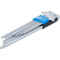 Winkelschlüssel-Satz - extra lang - T-Profil für Torx Schrauben - mit Kugelkopf - T10 bis T50 - 9-teilig Ausverkauf