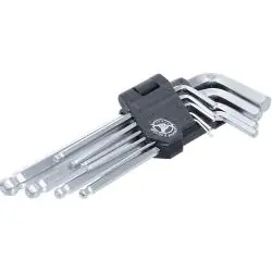 Markenware Innensechskant - Winkelschlüssel-Set - Kugelkopf - 1,5-10 mm - 9tlg