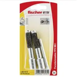 Saisonangebot Porenbetonanker FBX-I - min. Bohrlochtiefe bei Vorsteckmontage 95 mm - min. Verankerungstiefe 70 mm - max. Einschraubtiefe 15 mm - Innengewinde M6 - Außen Ø 14 mm
